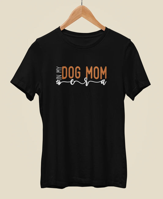 Dog Mom Era Boho Half Sleeve Cotton Tshirt