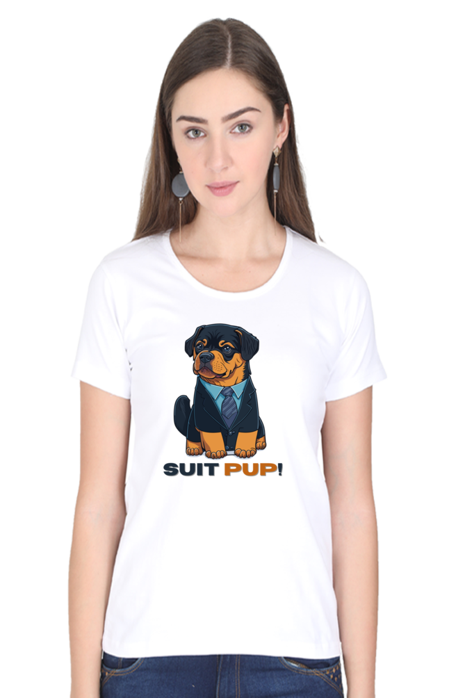 Suit Pup Half Sleeve Cotton T-shirt