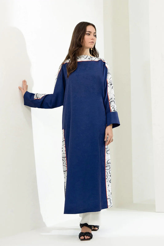 The model in the image is wearing Blue Colour Designer Casual Wear Viscose Rayon Dress from Alice Milan. Crafted with the finest materials and impeccable attention to detail, the Dress looks premium, trendy, luxurious and offers unparalleled comfort. It’s a perfect clothing option for loungewear, resort wear, party wear or for an airport look. The woman in the image looks happy, and confident with her style statement putting a happy smile on her face.
